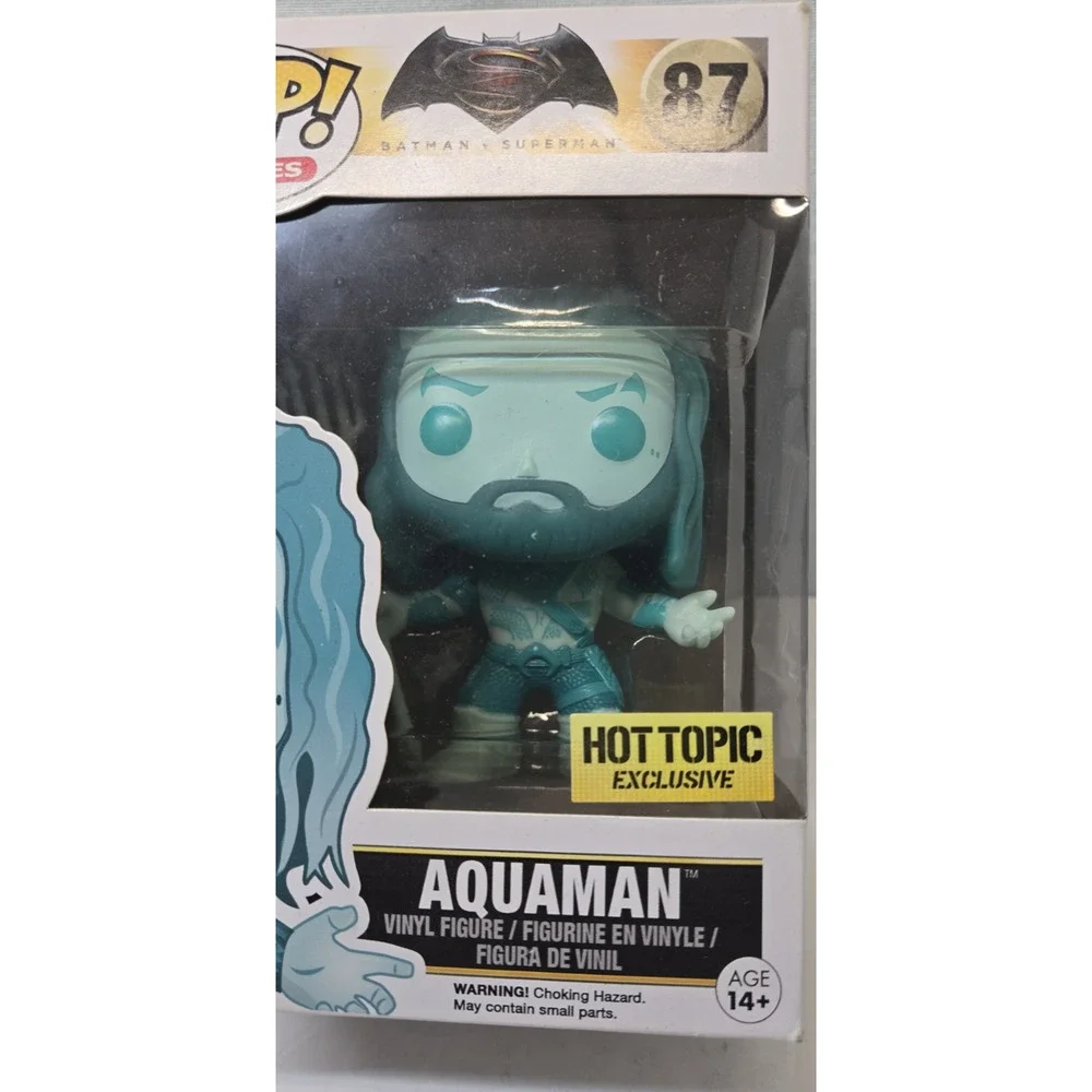 Funko POP Aquaman #87 Batman vs Superman Hot Topic Exclusive Vaulted